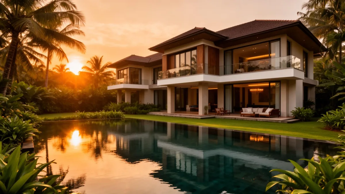 Modern cliffside villa